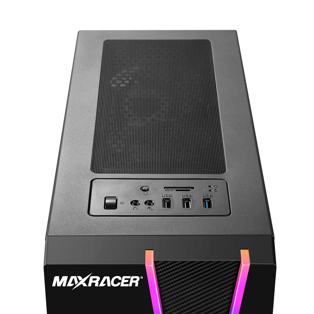Gabinete  Gamer MaxRacer Skilled - RGB - Lateral Vidro Temperado